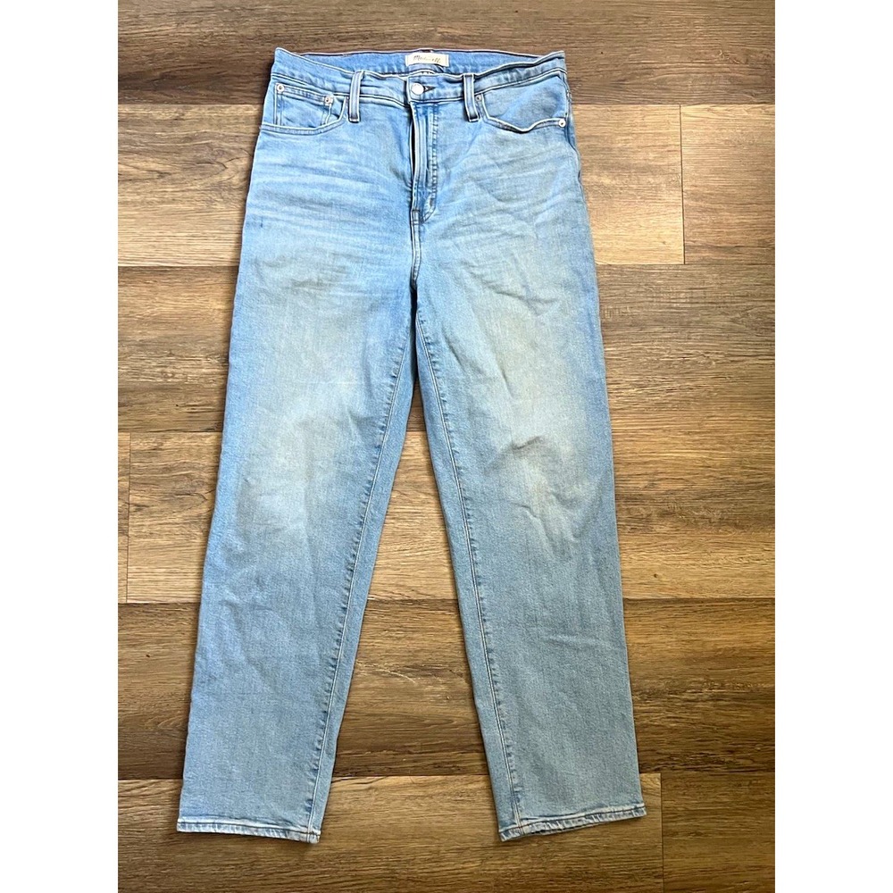 Madewell The Perfect Vintage Jeans Womens 29 Light Wash High Rise Straight Denim